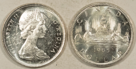 New Store Items 1965 CANADA SILVER DOLLAR ORIG 20 COIN ROLL KM#64.1, .6 OZ ASW EACH – FLASHY BU