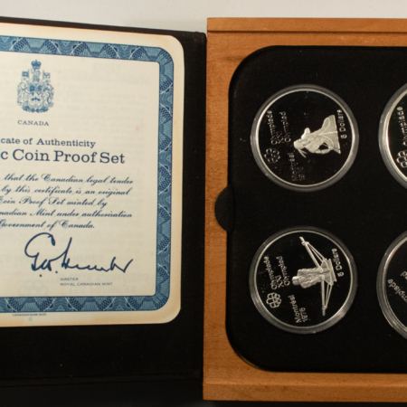 Bullion 1976 CANADIAN 4 COIN $5 & $10 OLYMPIC PROOF SET 4.32 OZ ASW GEM PROOF W/ BOX/COA