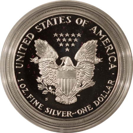 American Silver Eagles 1987-S $1 PROOF AMERICAN SILVER EAGLE, 1 OZ .999 – GEM PROOF WITH BOX AND COA!