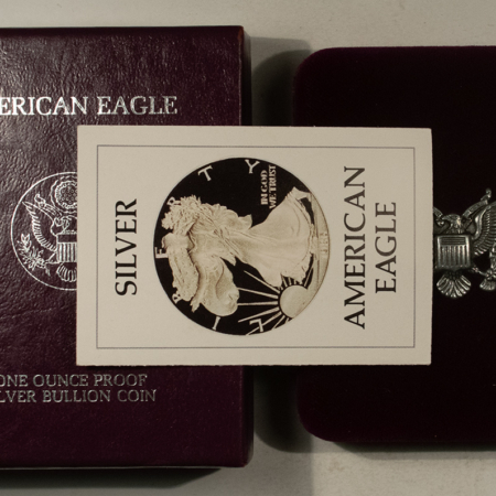 American Silver Eagles 1988-S $1 PROOF AMERICAN SILVER EAGLE, 1 OZ .999 – GEM PROOF WITH BOX AND COA!