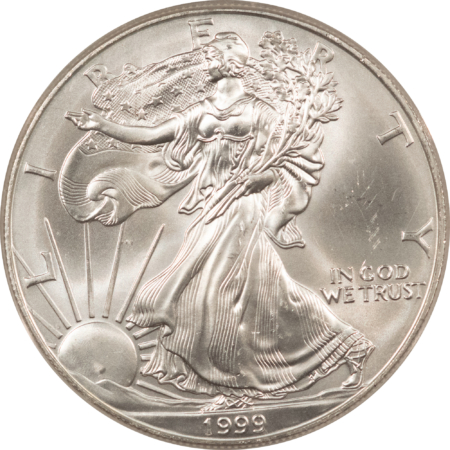 American Silver Eagles 1999 $1 AMERICAN SILVER EAGLE, 1 OZ .999 – GEM UNCIRCULATED IN CAPSULE!