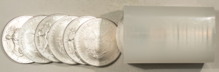American Silver Eagles 2006 $1 AMERICAN SILVER EAGLES ROLL OF 20, 1 OZ .999 – GEM BU IN ORIGINAL TUBE!