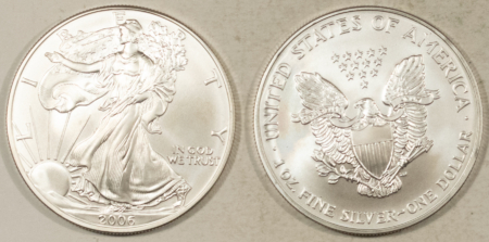 American Silver Eagles 2006 $1 AMERICAN SILVER EAGLES ROLL OF 20, 1 OZ .999 – GEM BU IN ORIGINAL TUBE!
