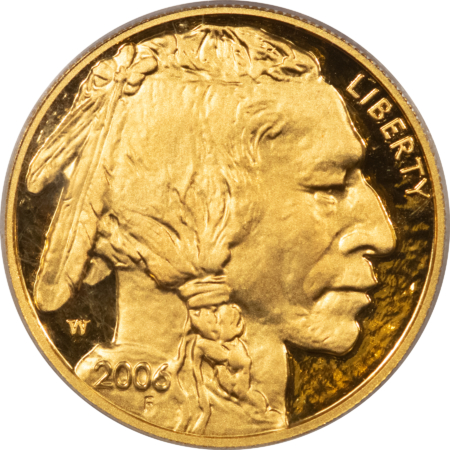 American Gold Eagles, Buffaloes, & Liberty Series 2006-W $50 PROOF AMERICAN GOLD BUFFALO, .9999 1 OZ – PCGS PR-70 DCAM