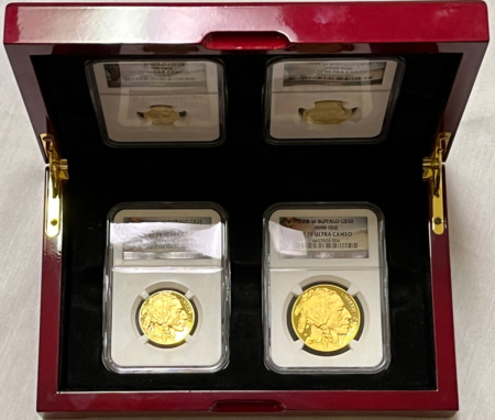 American Gold Eagles, Buffaloes, & Liberty Series 2008-W PROOF AMERICAN .9999 GOLD BUFFALO 4 COIN SET 1.85OZ NGC PF-70 ULTRA CAMEO