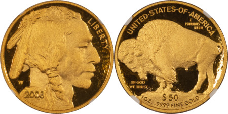 American Gold Eagles, Buffaloes, & Liberty Series 2008-W PROOF AMERICAN .9999 GOLD BUFFALO 4 COIN SET 1.85OZ NGC PF-70 ULTRA CAMEO