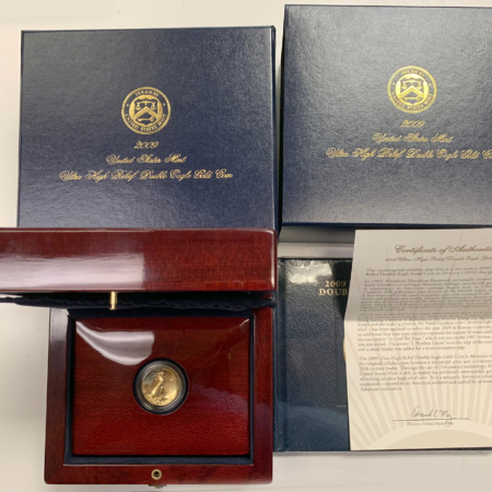 $20 2009 $20 1 OZ .9999 GOLD ULTRA HIGH RELIEF AMERICAN EAGLE GEM SP W/ BOX/COA/BOOK