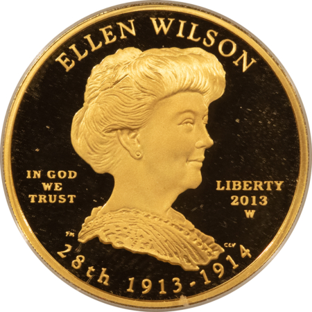 Bullion 2013-W PROOF ELLEN WILSON 1/2 OZ .9999 GOLD FIRST SPOUSE – GEM PROOF IN CAPSULE!