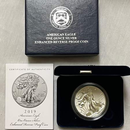 American Silver Eagles 2019-S $1 ENHANCED REVERSE PROOF 1 OZ .999 AMERICAN SILVER EAGLE GEM PROOF, OGP