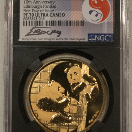 Bullion 2021 $50 EASTERN CARRIBEAN STATES GOLD EDINBURGH PANDAS 1.177 AGW NGC PF-70 UCAM