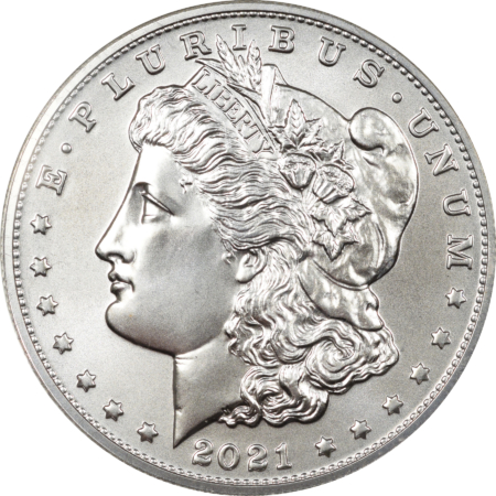 Dollars 2021-O PRIVY $1 MORGAN DOLLAR SILVER COMMEMORATIVE – GEM UNCIRCULATED, MINT PKG