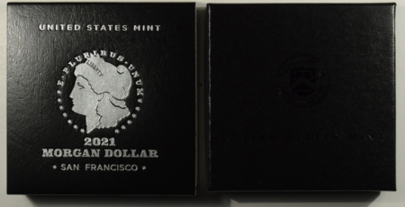 Dollars 2021-S PRIVY $1 MORGAN DOLLAR SILVER COMMEMORATIVE – GEM UNCIRCULATED, MINT PKG