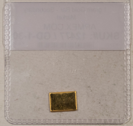 Bullion 1 GRAM .9999 FINE GOLD BAR IN APMEX FLIP