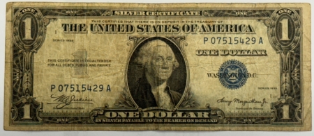 New Store Items 1935 $1 SILVER CERTIFICATE MULE, P-A BLOCK, RARE, FR-1607 – VERY GOOD/FINE!