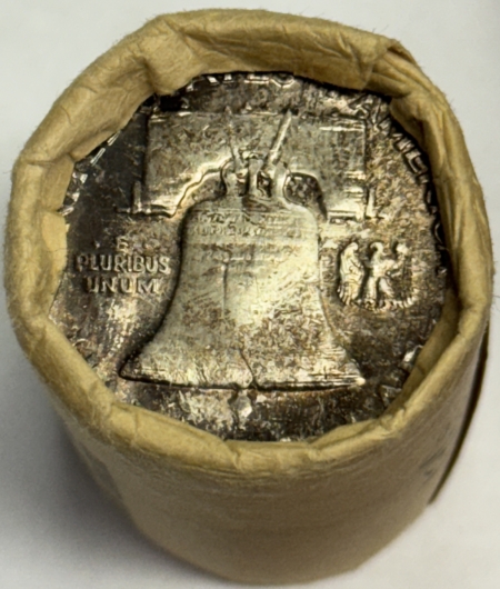 Coin Rolls 1963 FRANKLIN HALF DOLLARS – ORIGINAL UNCIRCUALTED 20 COIN BANKWRAPED ROLL, BU