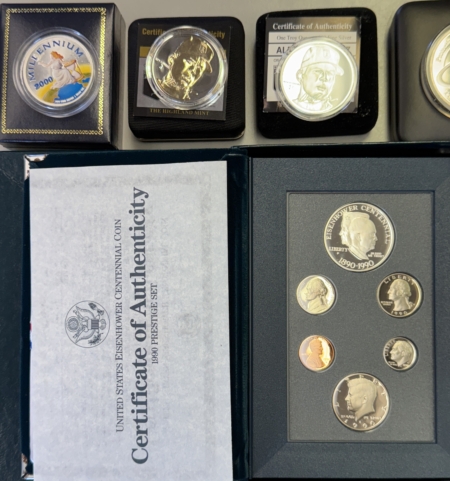 Bullion 46 COIN WHOLESALE LOT, SILVER $1s, COMMEM $1s, SILVER & MORE, 28+ OZ PURE SILVER