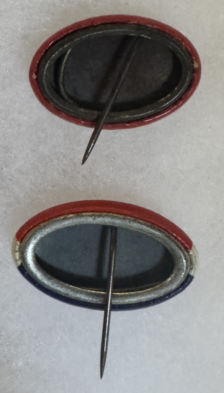 New Store Items 1924 COOLIDGE & 1928 HOOVER PAIR OF OVAL CAMPAIGN BUTTONS-BRIGHT & NEAR-MINT!