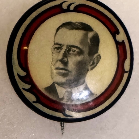 New Store Items 1912 WOODROW WILSON 7/8″ CELLO CAMPAIGN BUTTON; GRAPHIC & SCARCE-NEAR-MINT!