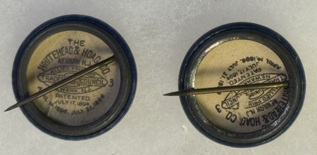 New Store Items 1912 MATED PAIR OF JUGATES-7/8″ WILSON/MARSHALL & TAFT/SHERMAN-GRAPHIC & SCARCE!