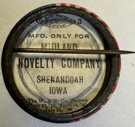 New Store Items 1908 WILLIAM JENNINGS BRYAN “COMMONER” 1 1/4″ CAMPAIGN BUTTON; GRAPHIC & SCARCE!