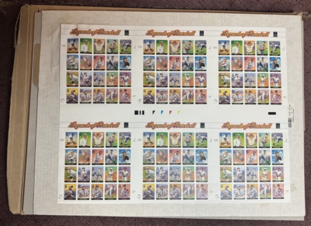 New Store Items UNCUT USPS PRESS SHEET OF 6 IMPERFORATE PANES SCOTT #3408 LEGENDS OF BASEBALL!