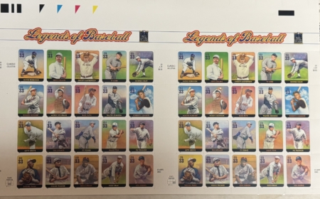 New Store Items UNCUT USPS PRESS SHEET OF 6 IMPERFORATE PANES SCOTT #3408 LEGENDS OF BASEBALL!