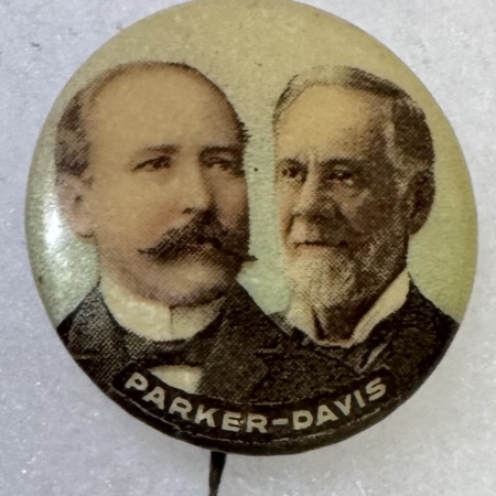 New Store Items 1904 PARKER-DAVIS 7/8″ FULL COLOR JUGATE CAMPAIGN BUTTON-MINT!