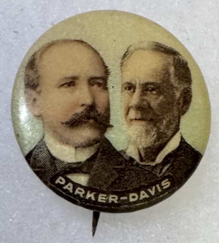 New Store Items 1904 PARKER-DAVIS 7/8″ FULL COLOR JUGATE CAMPAIGN BUTTON-MINT!