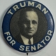 New Store Items 1948 HARRY S. TRUMAN 7/8″ “TRUMAN” CAMPAIGN BUTTON, BLUE/WHITE, RARE & MINT!