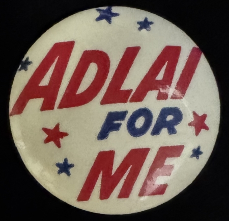 New Store Items 1952 ADLAI STEVENSON 1 1/4″ ADLAI FOR ME CAMPAIGN BUTTON- MINT!