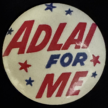 New Store Items 1952 ADLAI STEVENSON 1 1/4″ ADLAI FOR ME CAMPAIGN BUTTON- MINT!