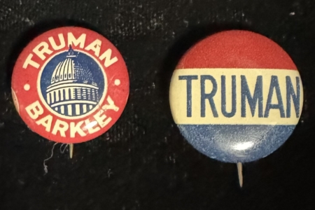 New Store Items 1948 HARRY S TRUMAN 7/8″ CAMPAIGN BUTTON PAIR – BRIGHT & EXCELLENT!