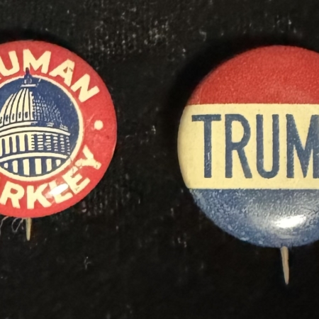 New Store Items 1948 HARRY S TRUMAN 7/8″ CAMPAIGN BUTTON PAIR – BRIGHT & EXCELLENT!