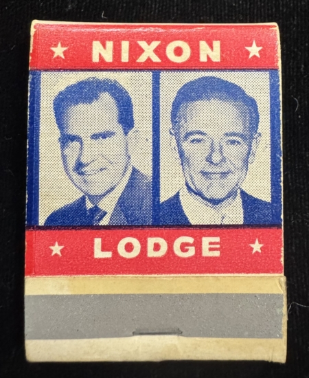 New Store Items 1960 NIXON-LODGE JUGATE MATCHBOOK – EXCELLENT!