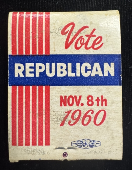 New Store Items 1960 NIXON-LODGE JUGATE MATCHBOOK – EXCELLENT!