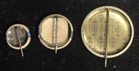 New Store Items 1948 THOMAS DEWEY LOT OF 3 CAMPAIGN BUTTONS INCLUDING “TRUMAN WAS SCREWY” EXC+!