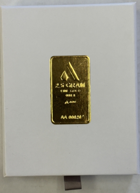 Bullion ACRE 2.5 GRAM .9999 FINE GOLD BAR, LIMITED EDITION MINT #1, SEALED W/ SERIAL #