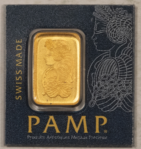 Bullion 1 GRAM PAMP SUISSE .9999 FINE GOLD BAR ON CARD WITH SERIAL NUMBER!