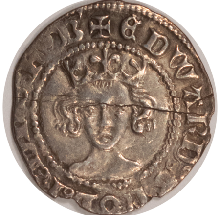 Ancient Coins 1327-1377 ENGLAND EDWARD III PENNY-HAMMERED SILVER 19MM 1.1 GR XF+ DETAILS NICE!