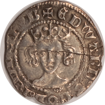 Ancient Coins 1327-1377 ENGLAND EDWARD III PENNY-HAMMERED SILVER 19MM 1.1 GR XF+ DETAILS NICE!
