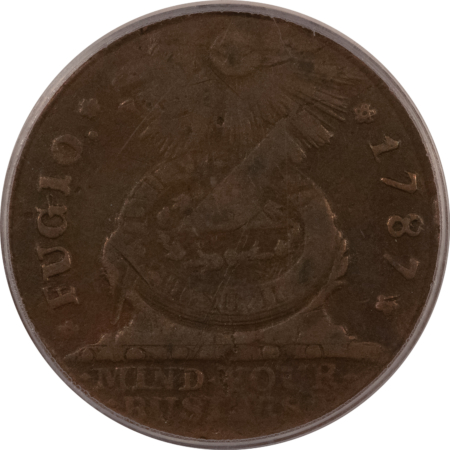 Colonials 1787 FUGIO CENT, STATES UNITED, 4 CINQ – PCGS VF-30, NICE FOR THE GRADE!