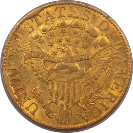 $5 1800 $5 DRAPED BUST GOLD HALF EAGLE – PCGS XF-40, RATTLER, AMAZING! SUPER PQ!