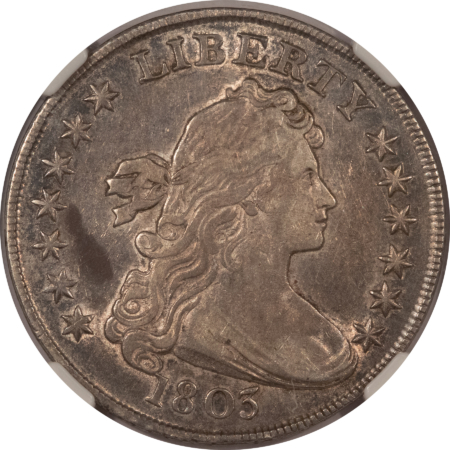 Dollars 1803 SMALL 3 DRAPED BUST DOLLAR, BB-254 B-4 NGC XF-45 MINIMAL WEAR, BLEMISH-FREE