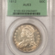 Early Halves 1809 CAPPED BUST HALF DOLLAR – PCGS AU-53, FRESH & PREMIUM QUALITY!