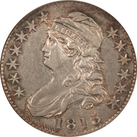 CAC Approved Coins 1815 CAPPED BUST HALF DOLLAR – NGC XF-45, FATTIE, PREMIUM QUALITY! SCARCE CAC!