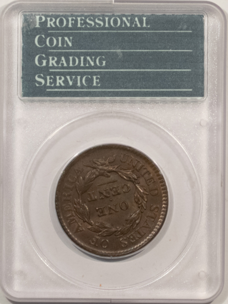 CAC Approved Coins 1817 CORONET HEAD LARGE CENT – PCGS MS-63 BN, RATTLER, PREMIUM QUALITY++ CAC!