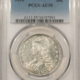 Early Halves 1822 CAPPED BUST HALF DOLLAR – PCGS AU-58, FRESH SATINY LUSTER, ATTRACTIVE & PQ!