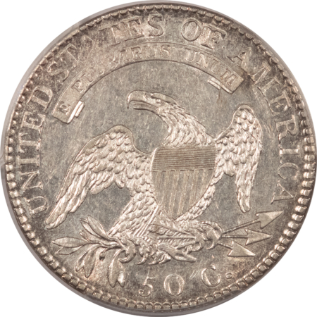 Early Halves 1818 CAPPED BUST HALF DOLLAR – PCGS AU-55, LUSTROUS & ATTRACTIVE!