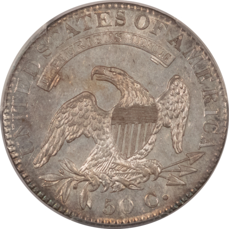 Early Halves 1822 CAPPED BUST HALF DOLLAR – PCGS AU-58, FRESH SATINY LUSTER, ATTRACTIVE & PQ!