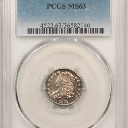 Capped Bust Dimes 1833 CAPPED BUST DIME – PCGS MS-63, CHOICE & ATTRACTIVE, GREAT TYPE COIN!